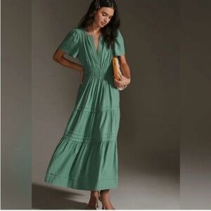 Anthropologie Somerset Maxi Dress Linen Addition